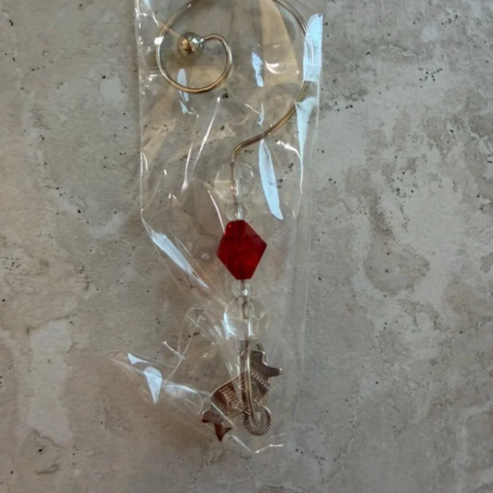 NIB 2011 Waterford Lead Crystal Christmas Teddy Bear Ornament W/Enhancer Germany
